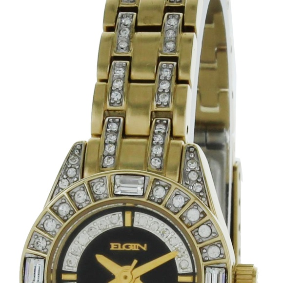Elgin EG231n Ladies Gold Tone & stone accent Watch
